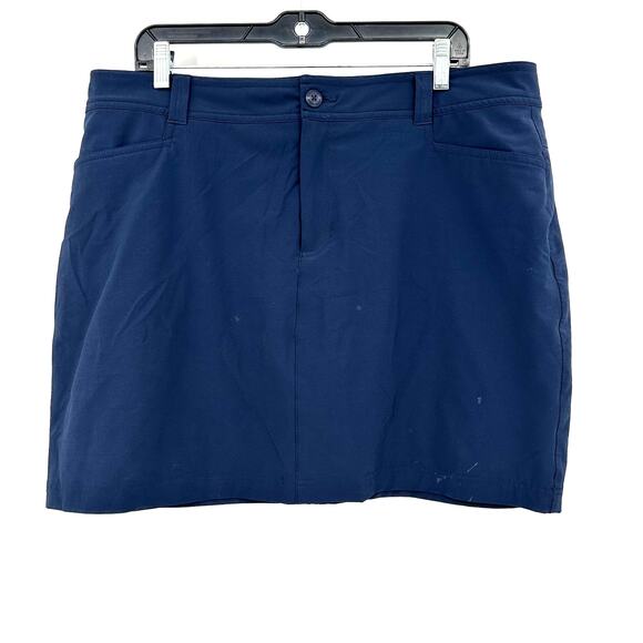 Eddie Bauer Size 16 Skort Skirt with Built in‎ Shorts Blue Button Zip Close - Picture 1 of 5